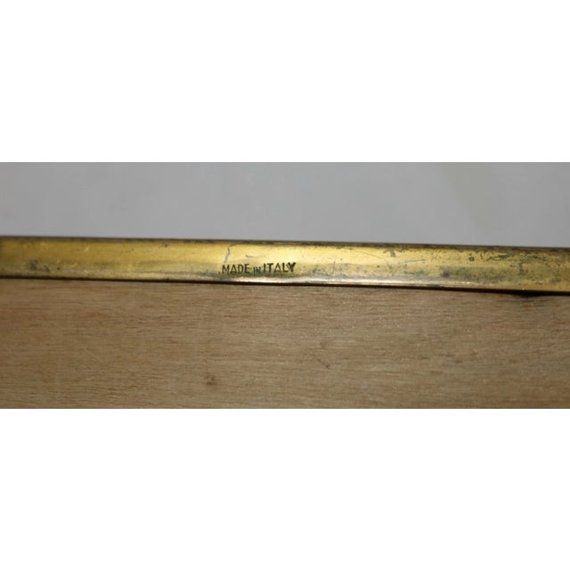 Antique Ornate Italy Bronze Filigree Celluloid Landscape Mini Painting Wood Box For Sale - Image 9 of 11