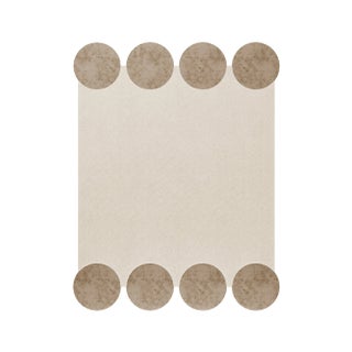 #068 Shaped Brown and Beige Rug by Tapis Studio for Hommés Studio For Sale