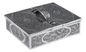 Antique Victorian Silver Cigar Box, London, 1888
