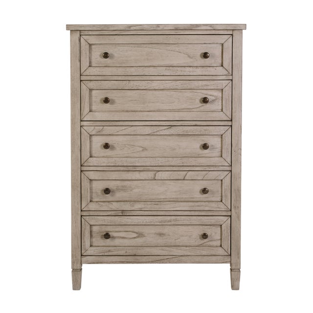 Flagstaff 32 in. W Rectangular Wood 5 Drawer Chest, Desert Sand For Sale In Chicago - Image 6 of 11