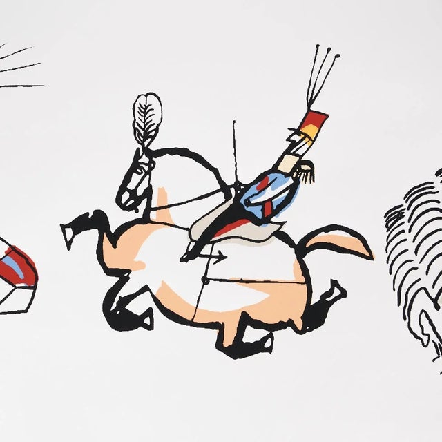 Abstract SAMPLE - Schumacher x Backdrop Horses Wallpaper In Multi On White For Sale - Image 3 of 5