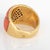 Metal 80s Vintage Coral Diamond Cigar Band 18k Yellow Gold Sz 6.25 Ring Fine Jewelry For Sale - Image 7 of 7
