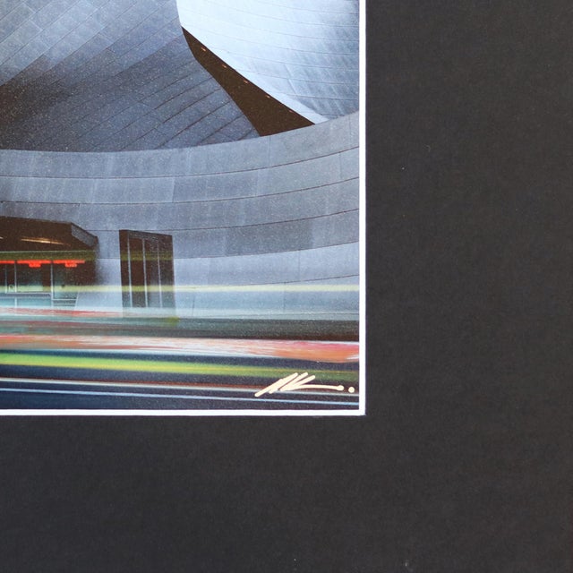 2020s Walt Disney Concert Hall - Original Los Angeles Landmark Acrylic on Photograph by Pete Kasprzak For Sale - Image 5 of 6