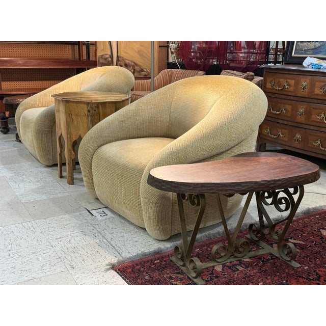 1980s Pair of Club Chairs by Robert Scott For Sale - Image 11 of 12