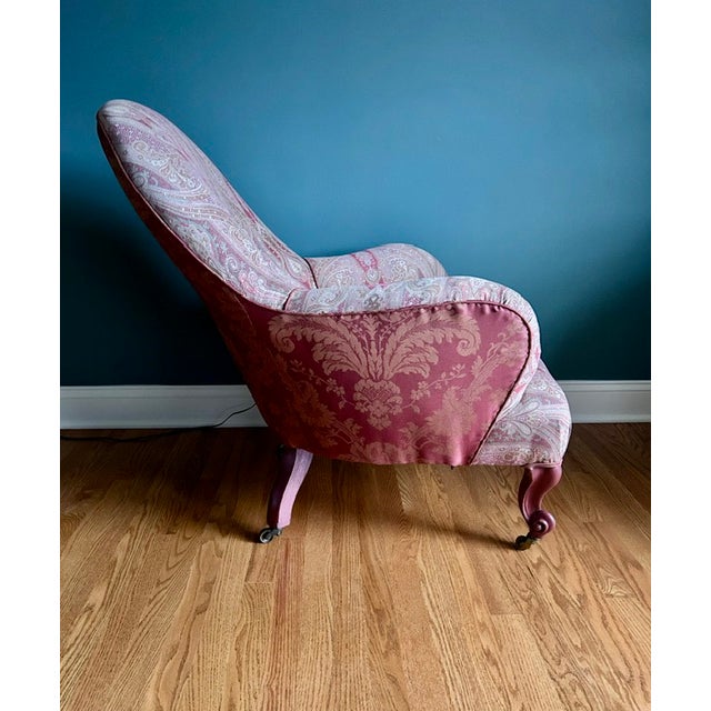 Antique Late 19th Century English Slipper Chair For Sale - Image 4 of 13