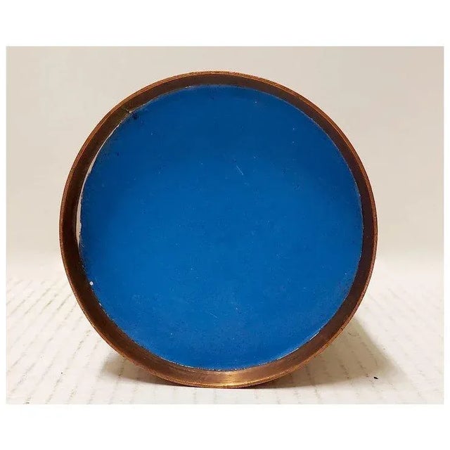 1930s Cloisonne Mug With Yellow Flowers For Sale - Image 5 of 6