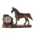Vintage Copper Horse Mantel Clock by Wm. L. Gilbert – Electric Western Shelf Clock, New Haven Era Antique Collectible For Sale