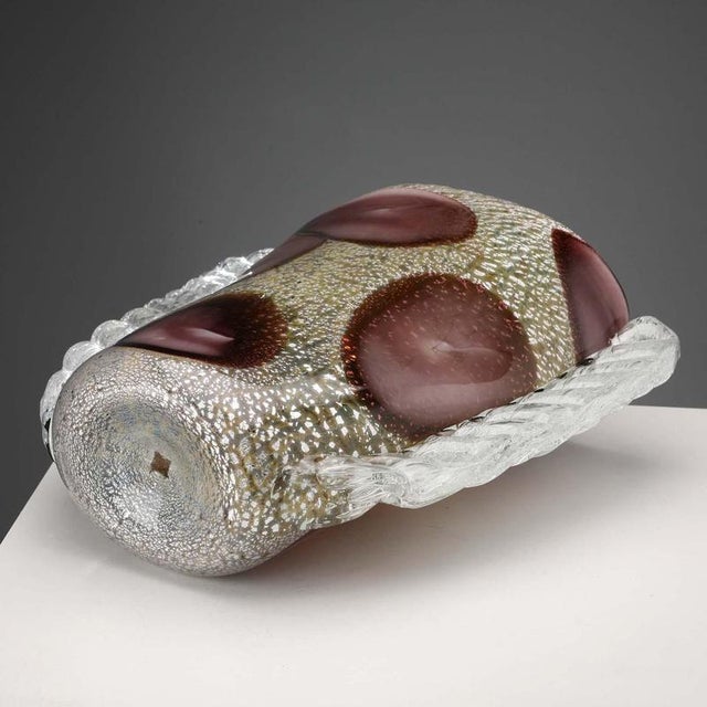 Murano Glass Vase in the style of Ercole Barovier For Sale - Image 9 of 14