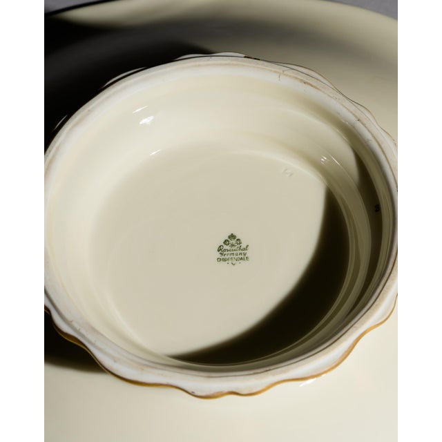 Art Deco Revival Chippendale Porcelain Bowl with Paradise Bird Decoration from Rosenthal, Germany, 1960s For Sale - Image 10 of 11