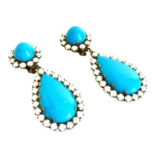 Kenneth Jay Lane KJL Vintage Drop Earrings For Sale