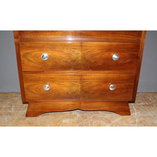 Art Deco Walnut Chest of Drawers, 1930 For Sale - Image 4 of 11