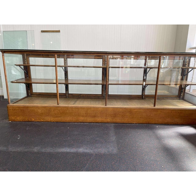 Antique Oak Haberdashery Counter Store Fixture & Show Case 1900 For Sale - Image 10 of 18