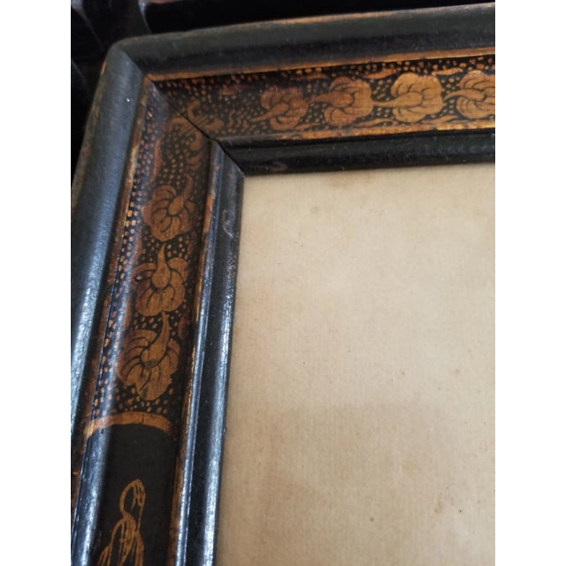 Chinoiserie Set of Four Chinoiserie Framed Bird Paintings For Sale - Image 3 of 9