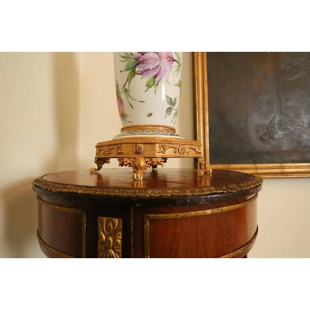 Large Italian Vase with Floral Decor For Sale - Image 3 of 6