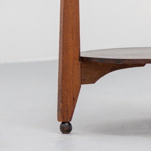 Wood Amsterdam School Side Table, 1920s For Sale - Image 7 of 12
