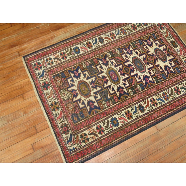 Caucasian Shirvan Early 20th Century Rug - 3'5" x 4'8" For Sale - Image 4 of 6