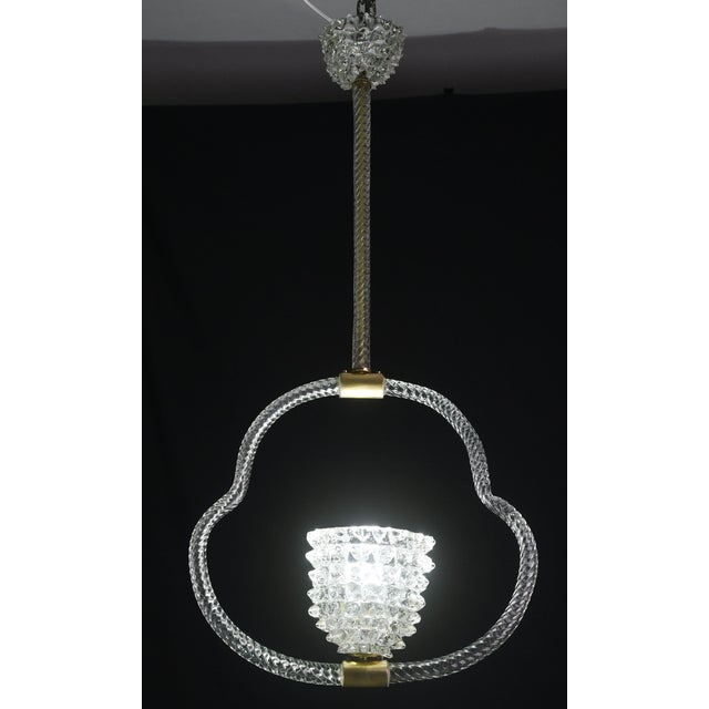 1940s Extraordinary Clear Rostrato Murano Glass Chandelier by Barovier & Toso For Sale - Image 9 of 12