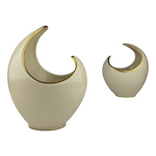 Vintage Vases by Edelstein Porzellan, 1950s, Set of 2 For Sale