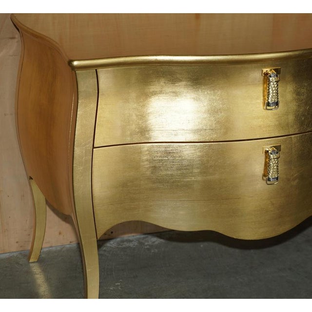 24ct Gold Leaf Canova Bombe Chest of Drawers by Fendi Casa For Sale - Image 4 of 18