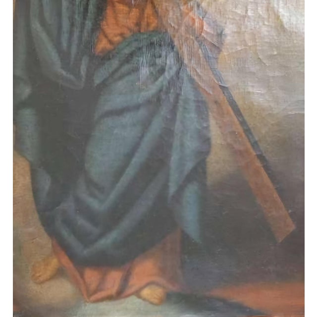 Christ Carrying the Cross, Oil on Canvas & Wood, Framed For Sale - Image 6 of 9
