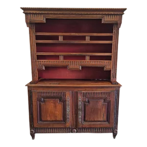 19th Century Country French Walnut Cupboard / Server
