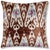 Mid-Century Modern Earth & Sky Ikat Velvet Throw Pillow 20x20 | Handmade Designer Accent Cushion For Sale - Image 3 of 8