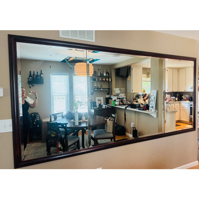 Mid-Century Modern Large Custom Mirror For Sale - Image 3 of 3