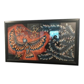 1970s Vintage Lurçat Picart Le Doux-Style French Needlepoint Textile Art - Price Reduced! For Sale