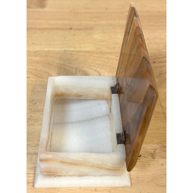 Italian Specimen Agate and Alabaster Hinged Table Box, Circa 1950s For Sale - Image 16 of 18