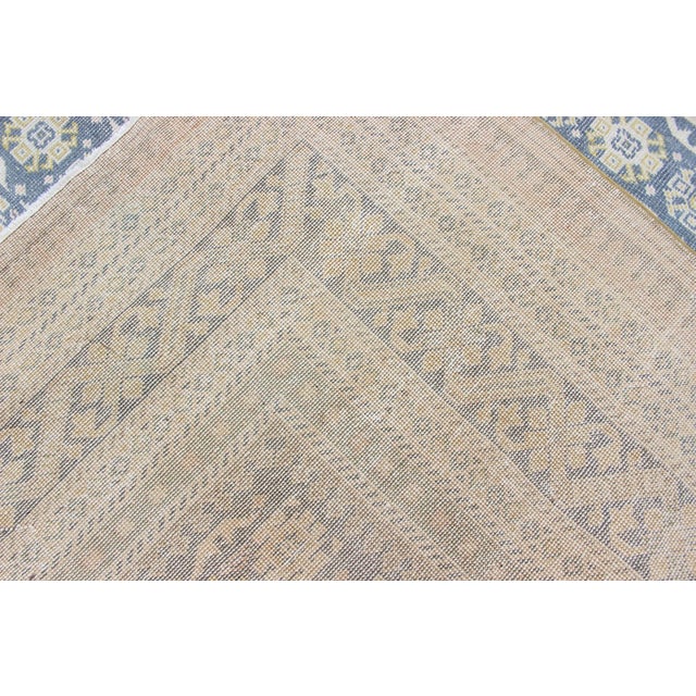 Antique Khotan Rug in Shades of Blue With Gray, L. Pink and Yellow Accents 9'8 X 13'4 For Sale - Image 13 of 13