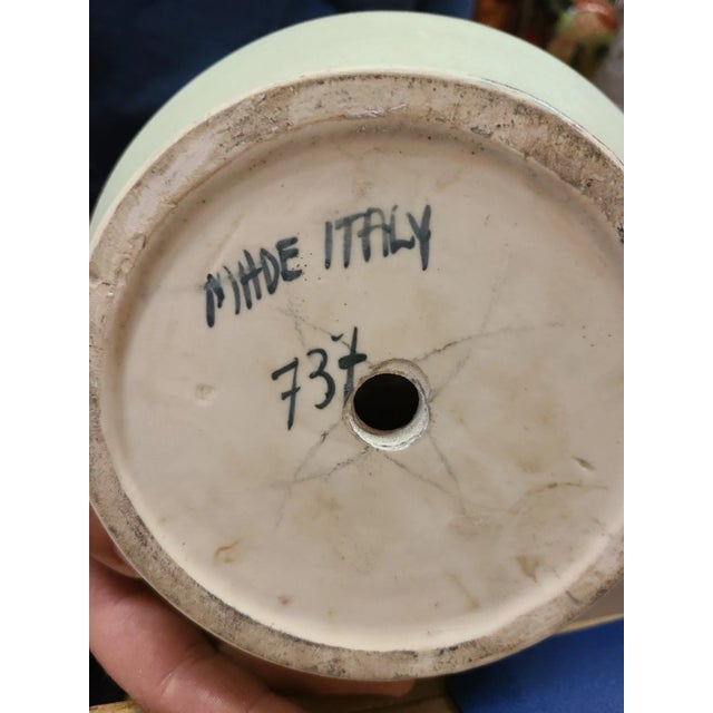 Italian Applied Floral Lamp & Shade For Sale - Image 6 of 12