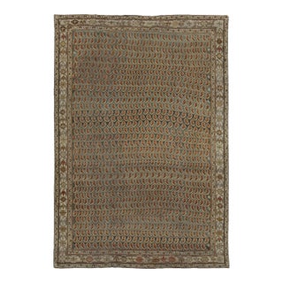 Antique Persian Malayer Rug With All-Over Paisley Field in Green - Rug & Kilim For Sale