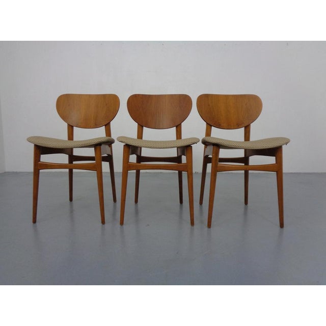 Dining Chairs in Walnut & Beech, 1960s, Set of 3 For Sale - Image 17 of 17