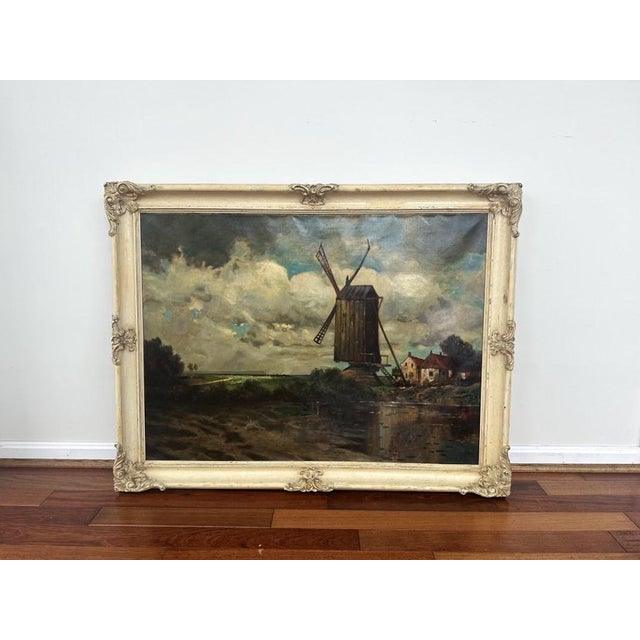 Early 20th Century Antique Oil on Canvas For Sale - Image 5 of 5