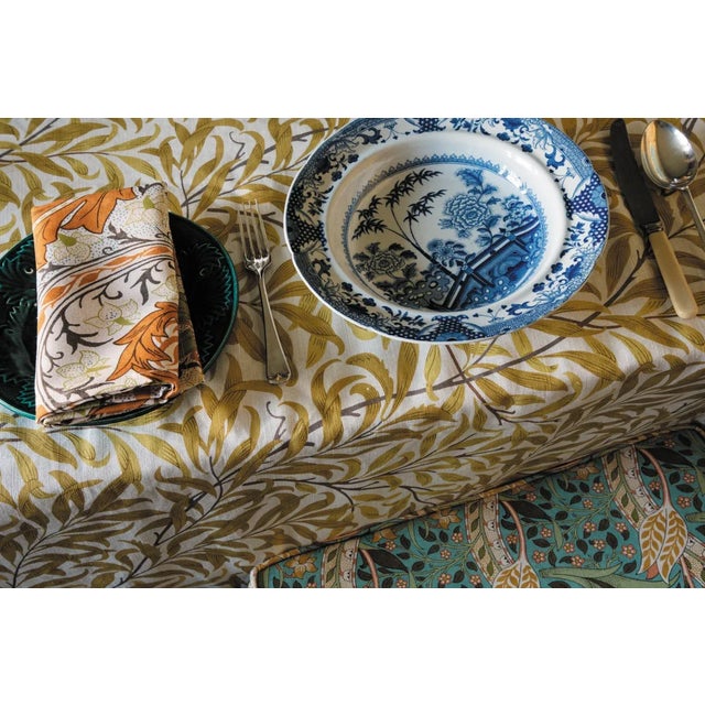 English Morris & Co Willow Bough Fabric in Leaf Green For Sale - Image 3 of 3