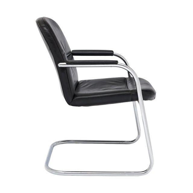 1970s Vintage Klöber Leather Armchairs For Sale - Image 5 of 10