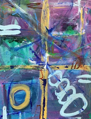 Mixed Media Intuitive Painting on Stretched Canvas by Steve Stilgenbauer