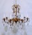 Brass 1930s Vintage Spanish Chandelier With Drop Crystals For Sale - Image 8 of 8