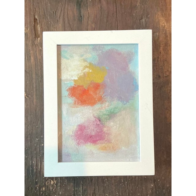 Vintage Abstract Expressionist Style Painting on Board For Sale - Image 11 of 12
