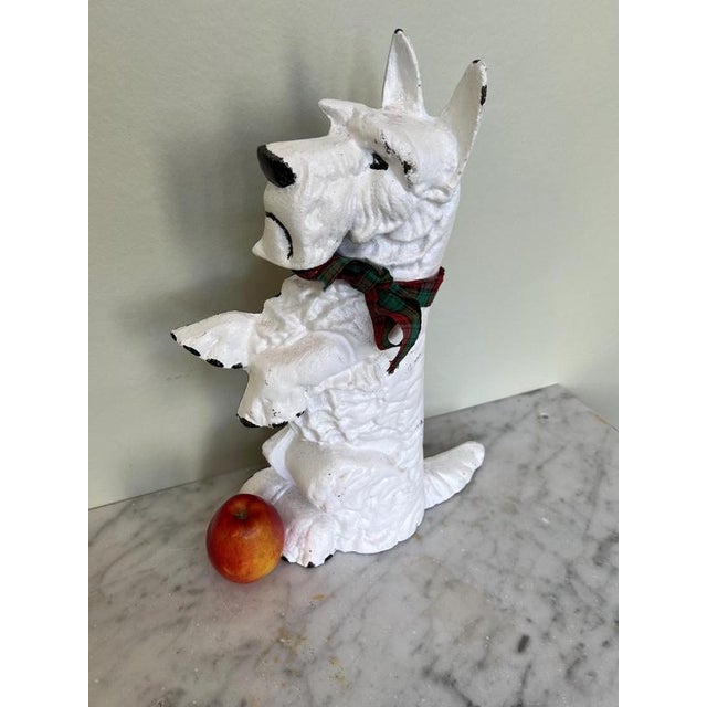 Vintage Cast Iron Doorstop of Scottie Dog For Sale - Image 5 of 7
