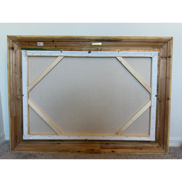 English Fox Hunting Scene Oil Painting on Canvas, Horses & Hounds, Signed Framed For Sale In Jacksonville, FL - Image 6 of 10