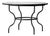 Matthew Izzo Home Zellige Vanilla Tile and Iron Base 48" Round Dining Table For Sale