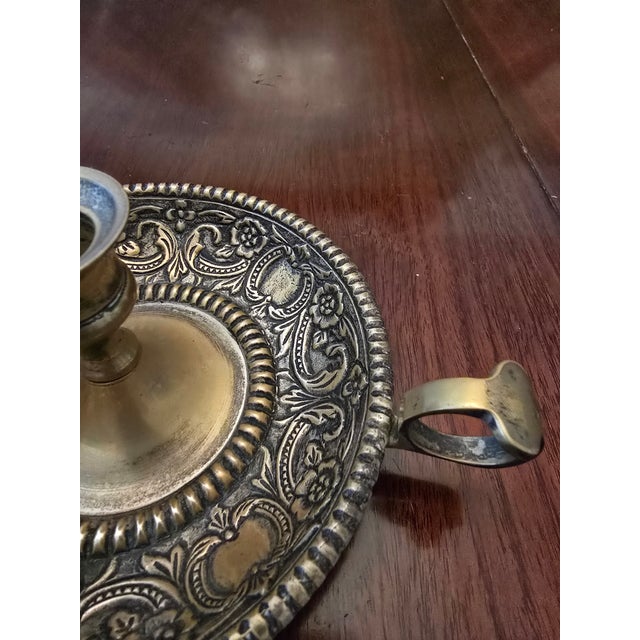 1900 - 1909 Antique E F Caldwell Style Candle Holder For Sale - Image 5 of 7
