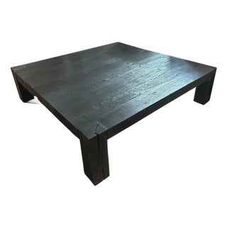 Andrianna Shamaris Impressive Minimalist Charred Coffee Table For Sale