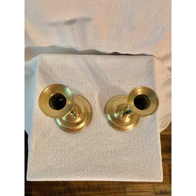 Early 20th Century Early 20th Century French Brass Adjustable Candlesticks - a Set For Sale - Image 5 of 12