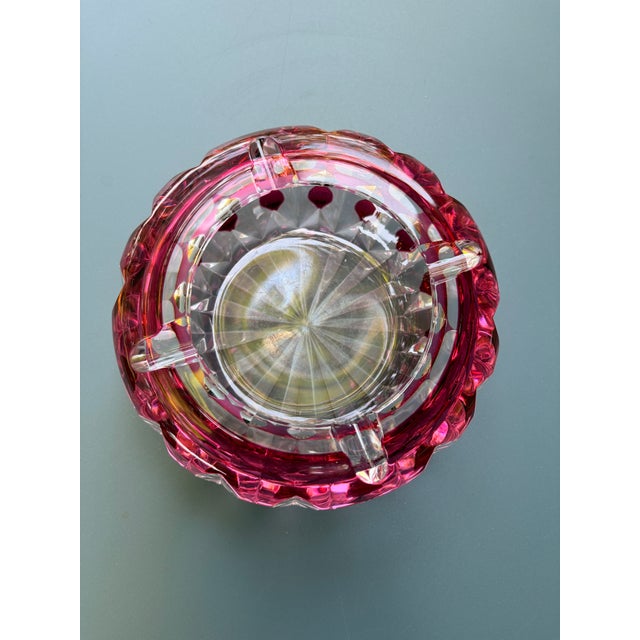Faceted Crystal Ashtray from Val Saint Lambert, 1960s For Sale - Image 3 of 5