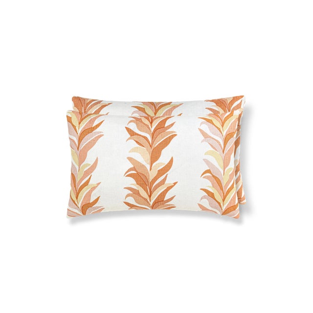 Contemporary The House Of Scalamandré Chira Island Lumbar Pillow In Peach For Sale - Image 3 of 3