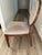 Custom desk chair by Bernhardt Furniture upholstered in Heather taupe fabric.