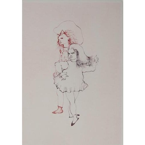Leonor Fini, Upset Young Girl, 1973, Etching For Sale - Image 6 of 6