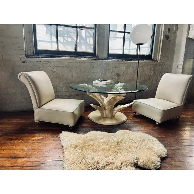 Gigi Radice 1950s Mid-Century Modern, Italian Leather Slipper Chairs Circa 1950s For Sale - Image 4 of 10